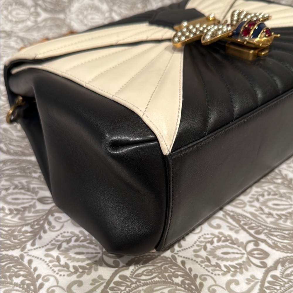 RARE GUCCI QUEEN MARGARET BAMBOO TOP HANDLE BAG - Picture 6 of 16